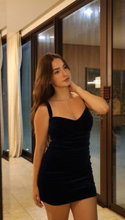 Vestido Curto Azul